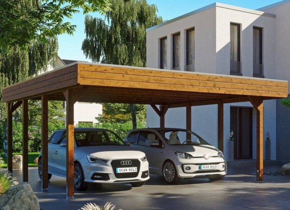Skanholz Doppelcarport »Friesland«, 221 cm Einfahrtshöhe