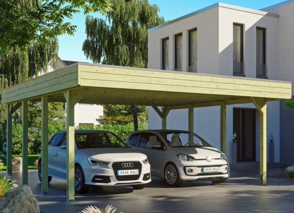 Skanholz Doppelcarport »Friesland«, 221 cm Einfahrtshöhe