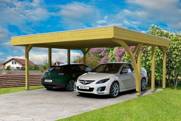 Skanholz Doppelcarport »Friesland 7«, 201 cm Einfahrtshöhe