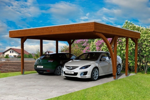 Skanholz Doppelcarport »Friesland 7«, 201 cm Einfahrtshöhe