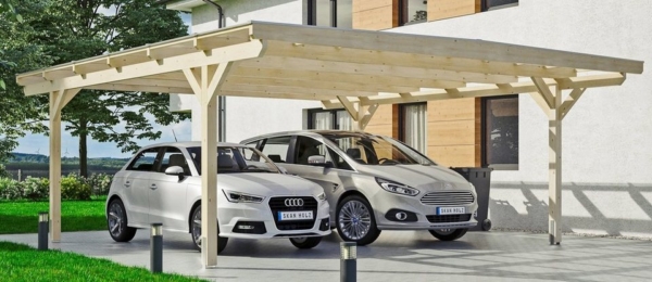 Skanholz Doppelcarport »Odenwald«, 220 cm Einfahrtshöhe