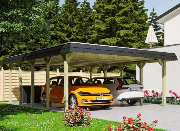 Skanholz Doppelcarport »Spreewald«, 215 cm Einfahrtshöhe