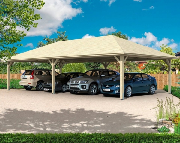 Skanholz Doppelcarport »Taunus«, 220 cm Einfahrtshöhe