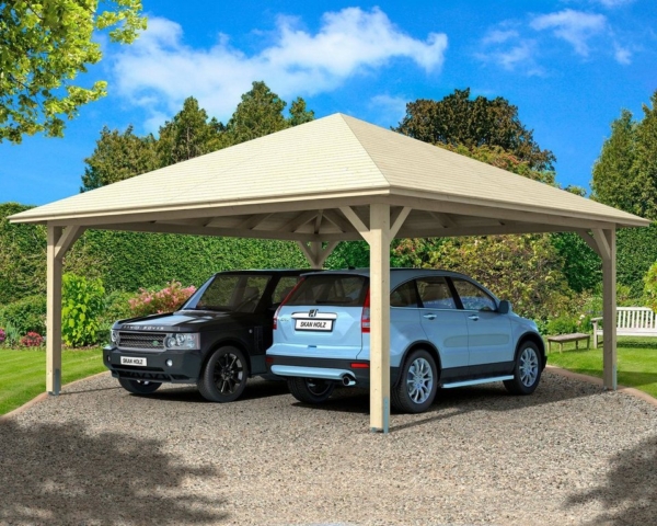 Skanholz Doppelcarport »Taunus«, 220 cm Einfahrtshöhe