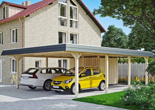 Skanholz Doppelcarport »Wendland«, 216 cm Einfahrtshöhe
