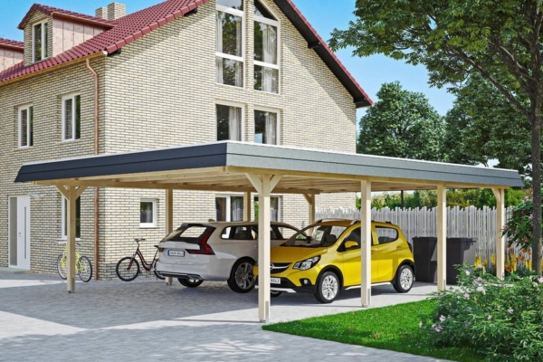 Skanholz Doppelcarport »Wendland«, 216 cm Einfahrtshöhe