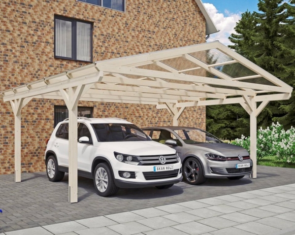 Skanholz Doppelcarport »Westerwald«, 220 cm Einfahrtshöhe