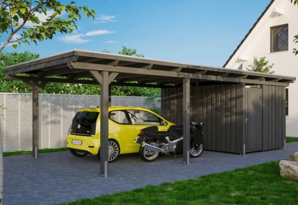 Skanholz Einzelcarport »Emsland«, 223 cm Einfahrtshöhe