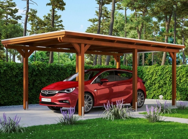 Skanholz Einzelcarport »Emsland«, 223 cm Einfahrtshöhe