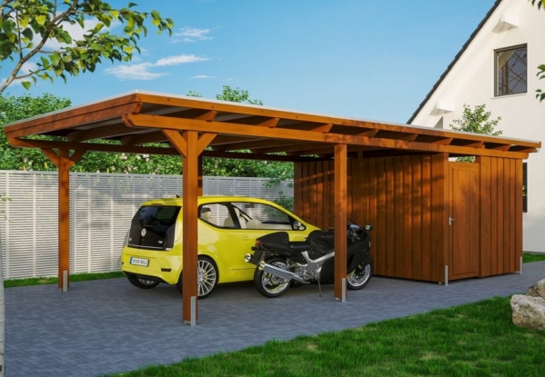 Skanholz Einzelcarport »Emsland«, 223 cm Einfahrtshöhe