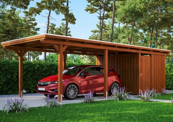 Skanholz Einzelcarport »Emsland«, 223 cm Einfahrtshöhe