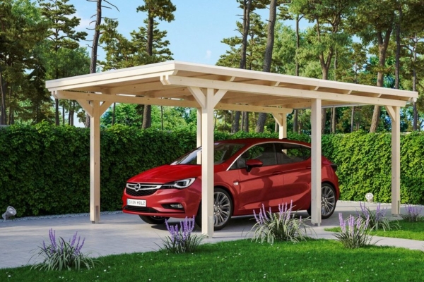 Skanholz Einzelcarport »Emsland«, 223 cm Einfahrtshöhe, versch. Farben