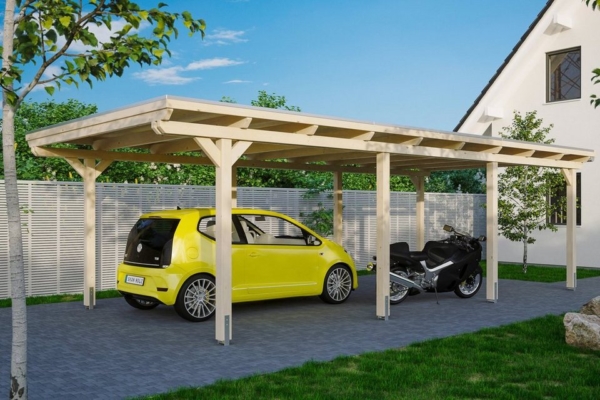 Skanholz Einzelcarport »Emsland«, 223 cm Einfahrtshöhe, versch. Farben