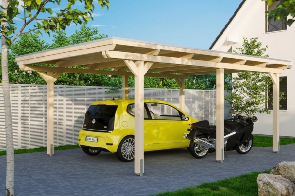 Skanholz Einzelcarport »Emsland«, 223 cm Einfahrtshöhe, versch. Farben