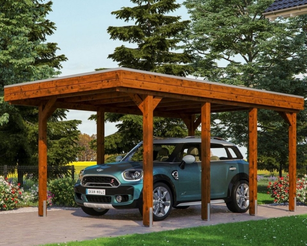 Skanholz Einzelcarport »Friesland«, 221 cm Einfahrtshöhe