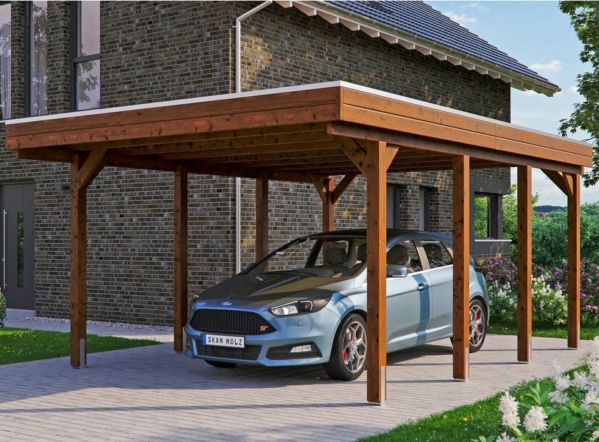 Skanholz Einzelcarport »Friesland«, 221 cm Einfahrtshöhe