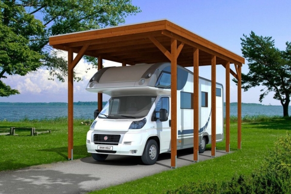 Skanholz Einzelcarport »Friesland«, 351 cm Einfahrtshöhe, für Caravan