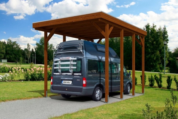 Skanholz Einzelcarport »Friesland«, 351 cm Einfahrtshöhe, für Caravan