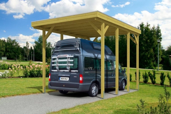 Skanholz Einzelcarport »Friesland«, 351 cm Einfahrtshöhe, für Caravan