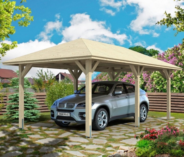 Skanholz Einzelcarport »Taunus«, 218 cm Einfahrtshöhe