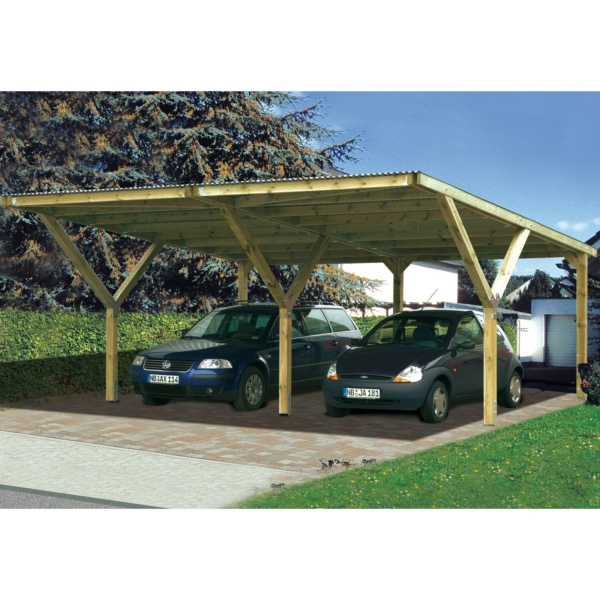 Weka Stahldach-Doppelcarport Mugello B 594 cm x 606 cm kaufen bei OBI