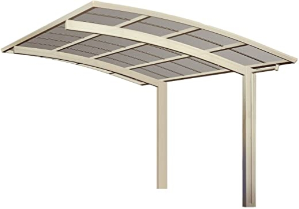XIMAX Aluminium Design-Carport Portoforte Standard-Ausführung Typ 60 Edelstahl-Look
