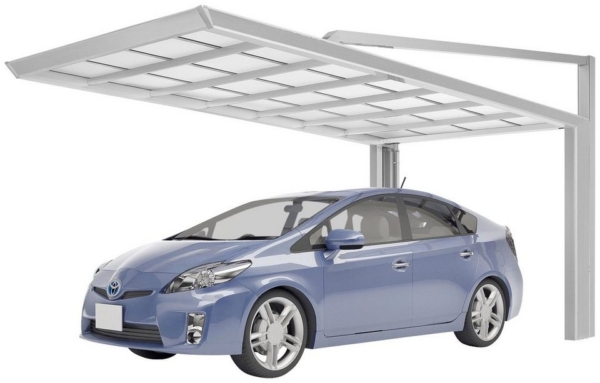 Ximax Einzelcarport »My-Port Next Typ 2659 Typ 60 Standard-Edelstahl-Look«, 210 cm Einfahrtshöhe, Aluminium